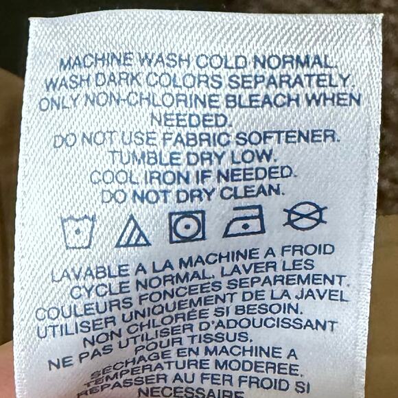 Lands' End Men's Down Puffer Vest XL Olive Green Outdoors Fall Winter Snap Up - Picture 9 of 9